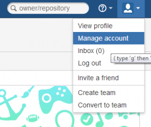 Manage account